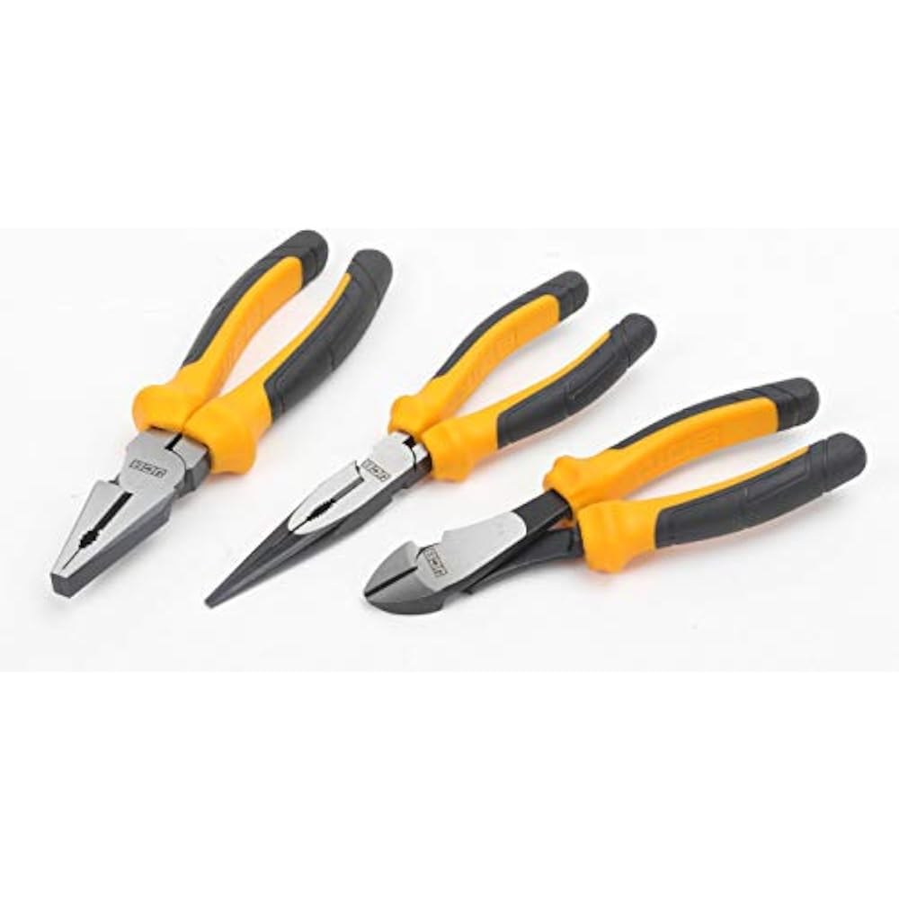 [BH-HND-008] Pliers Set 3-Piece (Combination, Long-Nose, Cutting)