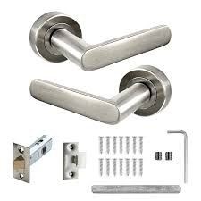 [BH-CPT-010] Door Handle Lever Set Stainless (Pair)