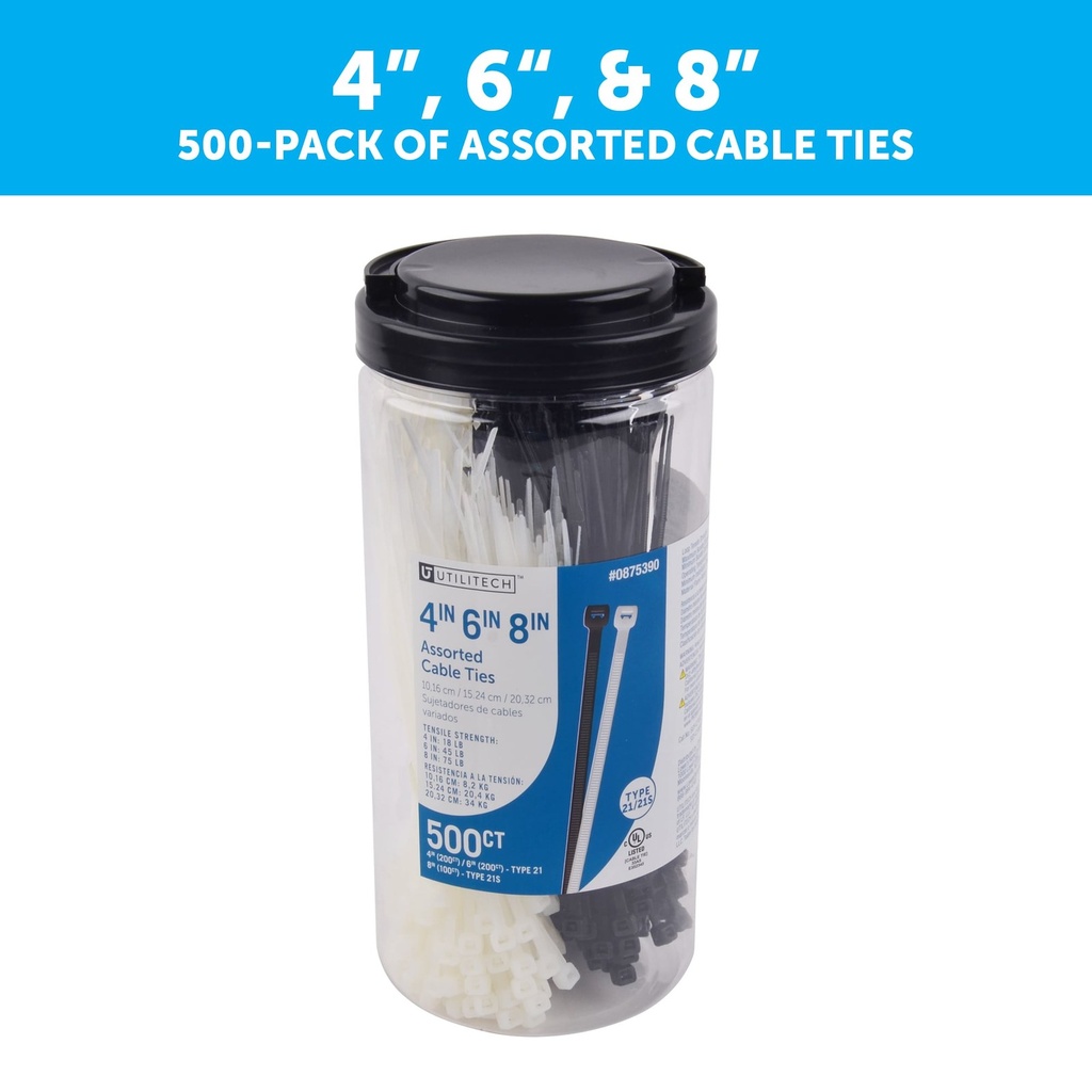 Cable Ties Assorted 500-Pack