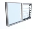 Aluminium Louvre Window 600x600mm