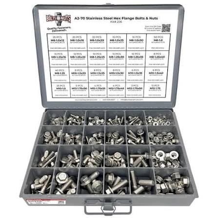 Stainless Bolts & Nuts M8 Assorted Box