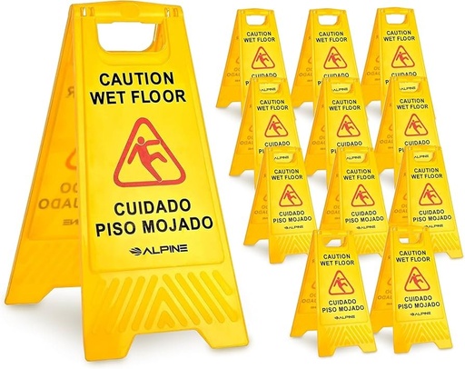 Warning Sign Set Wet Floor & Safety (5-Pack)
